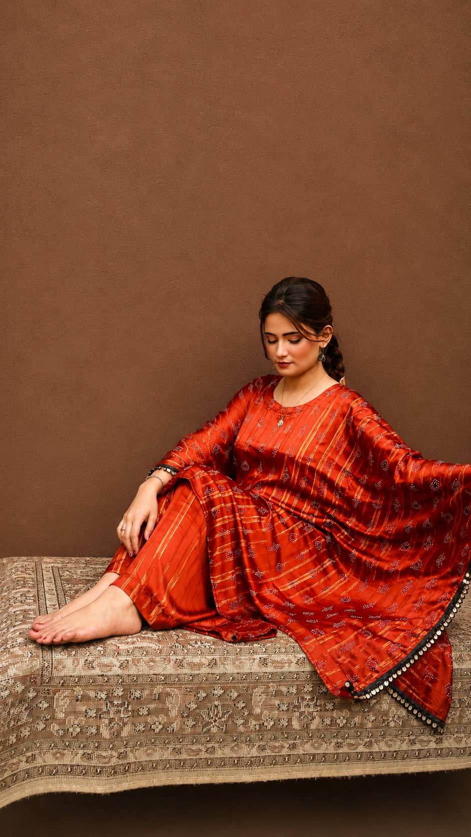 Butterfly Kaftan Burnt Orange